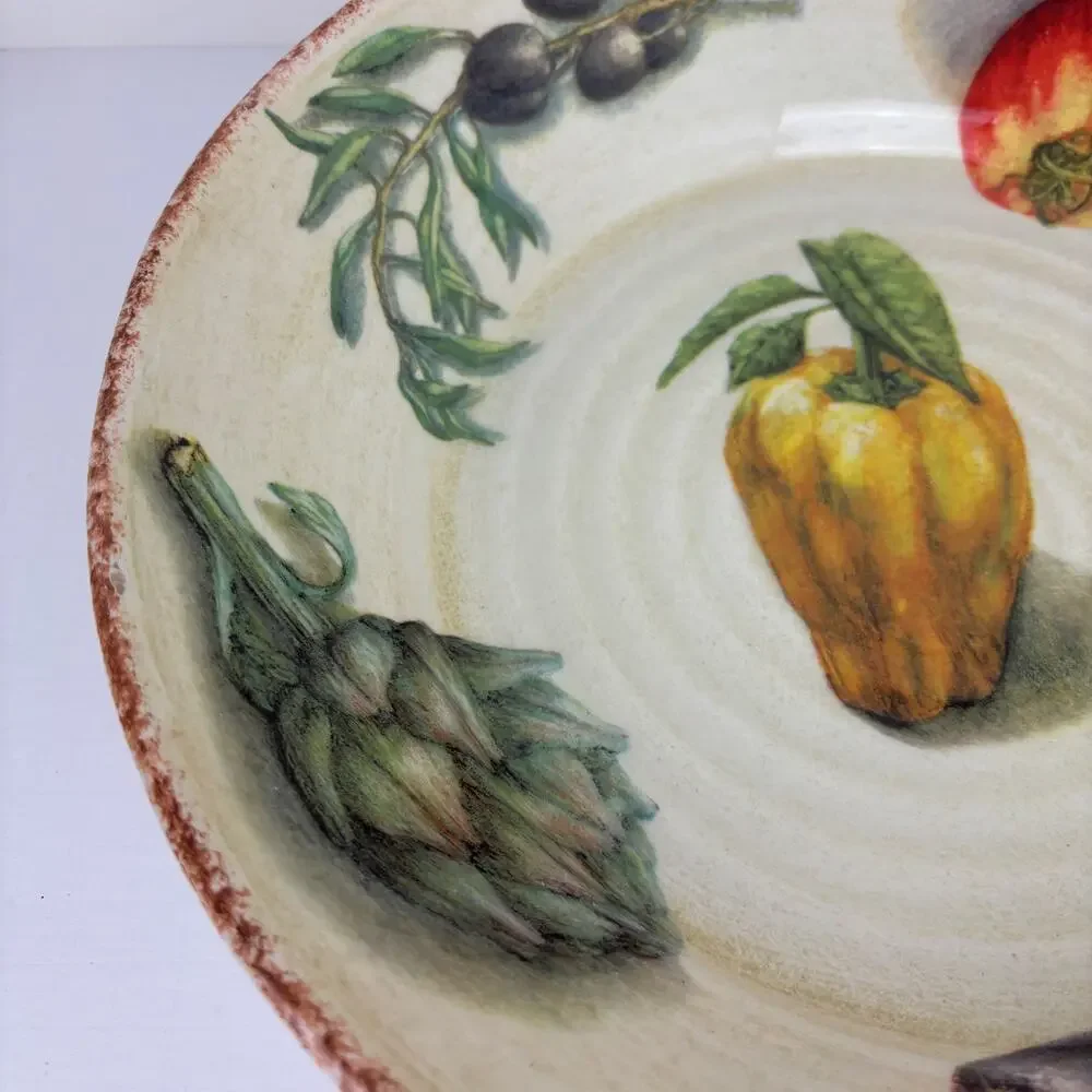 Williams Sonoma Jardin Potager Italy Vegetables LARGE PASTA Serving Bowl 14.5